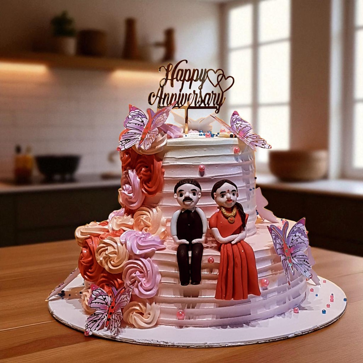 Couple Anniversary Cake