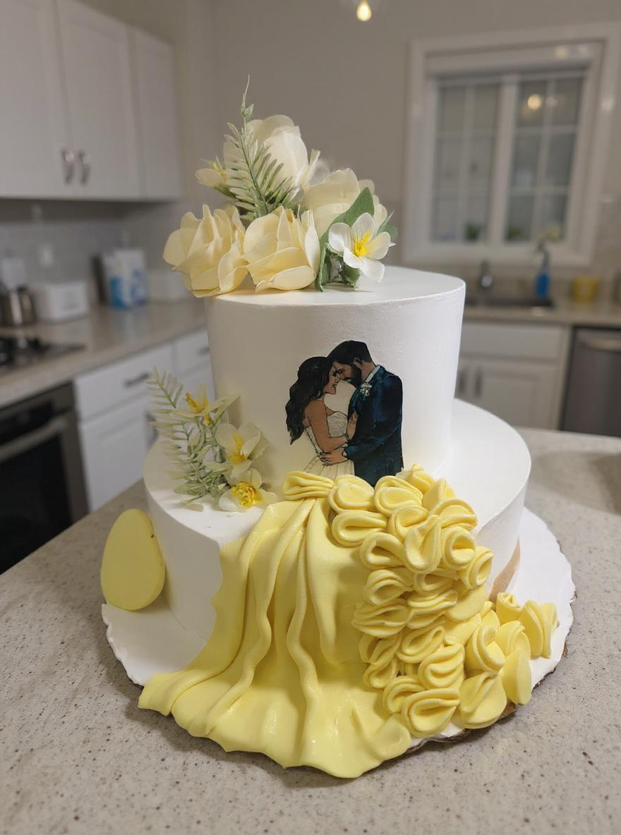 Couple Engagement Cake